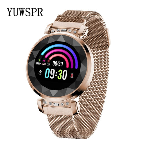 Women Wristband New Fashion 3D Diamond Glass Calories Heart Rate Blood Pressure Sleep Monitor Waterproof Watch SL08