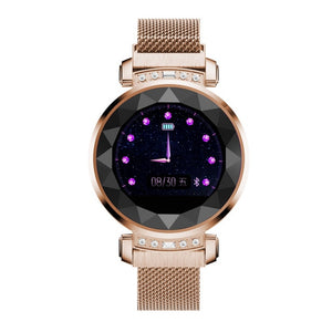 Women Wristband New Fashion 3D Diamond Glass Calories Heart Rate Blood Pressure Sleep Monitor Waterproof Watch SL08