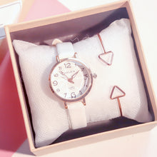 Load image into Gallery viewer, Cartoon number scale women fashion watches cutting surface design luxury female wristwatches small ladies quartz leather watch