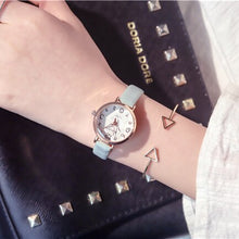 Load image into Gallery viewer, Cartoon number scale women fashion watches cutting surface design luxury female wristwatches small ladies quartz leather watch