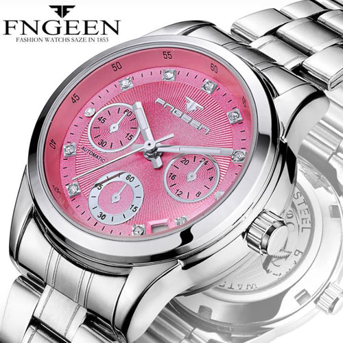 Automatic Mechanical Women's Watch 2019 Watches For Women FNGEEN Ladies Wacth Date Casual Business Watch Women Dress Clock