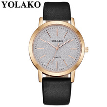 Load image into Gallery viewer, 2019 Top Brand High Quality Fashion Womens Ladies Simple Watches Geneva Faux Leather Analog Quartz Wrist Watch clock saat Gift Q