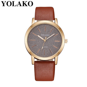 2019 Top Brand High Quality Fashion Womens Ladies Simple Watches Geneva Faux Leather Analog Quartz Wrist Watch clock saat Gift Q