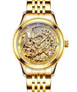 Luxury Brand Watches Women's Automatic Mechanical Watches For Women Gold Phoenix Mechanical Watch Waterproof Senhoras Assistir