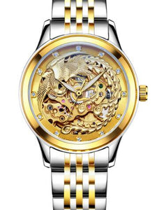 Luxury Brand Watches Women's Automatic Mechanical Watches For Women Gold Phoenix Mechanical Watch Waterproof Senhoras Assistir