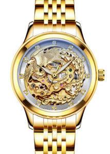 Luxury Brand Watches Women's Automatic Mechanical Watches For Women Gold Phoenix Mechanical Watch Waterproof Senhoras Assistir