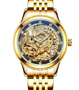 Luxury Brand Watches Women's Automatic Mechanical Watches For Women Gold Phoenix Mechanical Watch Waterproof Senhoras Assistir