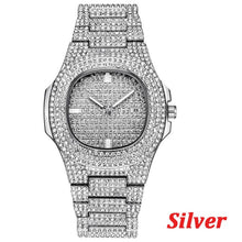 Load image into Gallery viewer, TOPGRILLZ Brand Iced Out Diamond Watch Quartz Gold HIP HOP Watches With Micropave CZ Stainless Steel Watch Clock relogio