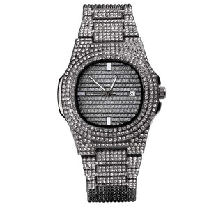 TOPGRILLZ Brand Iced Out Diamond Watch Quartz Gold HIP HOP Watches With Micropave CZ Stainless Steel Watch Clock relogio