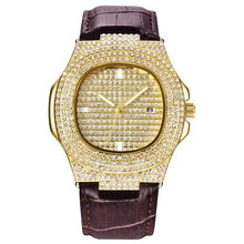 Load image into Gallery viewer, TOPGRILLZ Brand Iced Out Diamond Watch Quartz Gold HIP HOP Watches With Micropave CZ Stainless Steel Watch Clock relogio