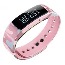 Load image into Gallery viewer, Fashion Camouflage Luminous Clock Digital Watch Waterproof Women Electric LED Sports Watches Smart Charging Bracelet Wristwatch