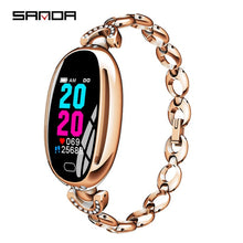 Load image into Gallery viewer, SANDA E68 Women New Oval Smart Digital Watch Female Rose Gold Jewelry Call Reminder Heart Rate Watches Calorie Beauty Wristwatch