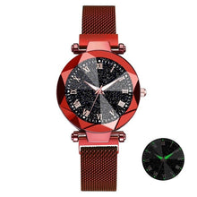 Load image into Gallery viewer, Luxury Starry Sky Stainless Steel Mesh Bracelet Watches For Women Crystal Analog Quartz Wristwatches Ladies Sports Dress Clock