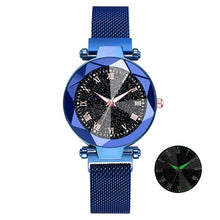 Load image into Gallery viewer, Luxury Starry Sky Stainless Steel Mesh Bracelet Watches For Women Crystal Analog Quartz Wristwatches Ladies Sports Dress Clock