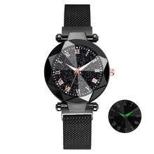 Load image into Gallery viewer, Luxury Starry Sky Stainless Steel Mesh Bracelet Watches For Women Crystal Analog Quartz Wristwatches Ladies Sports Dress Clock