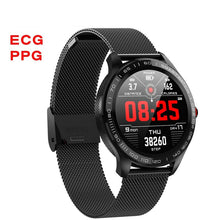 Load image into Gallery viewer, L9 ECG PPG Smart Watch Men Sports Heart Rate Bluetooth Smartwatch Waterproof IP68 Blood Pressure Oxygen Leather Watch Women