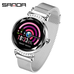 SANDA H2 Women Physiological Period Prediction Smart Dress Wristwatches Blood Pressure Call Reminder Heart Rate Monitor Calorie