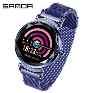 SANDA H2 Women Physiological Period Prediction Smart Dress Wristwatches Blood Pressure Call Reminder Heart Rate Monitor Calorie