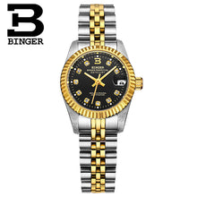 Load image into Gallery viewer, Switzerland Wristwatches BINGER 18K gold Women&#39;s watches self-wind automatic winding mechanical Wristwatches BG-0375-2