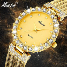 Load image into Gallery viewer, MISSFOX Women Watches Luxury Brand Watch Bracelet Waterproof Big Lab Diamond Ladies Wrist Watches For Women Quartz Clock Hours