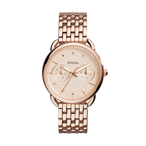 Fossil Women's Watch Tailor Multifunction Rose-Tone Stainless Steel Watch Luxury Brand Ladies Wrist Watches ES3713