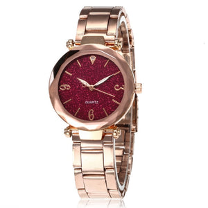 Women Watch Star Sky Dial Clock Luxury Rose Gold Bracelet Women Wrist Watch Ladies Clock reloj mujer relogio feminino 2019 Hot