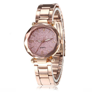 Women Watch Star Sky Dial Clock Luxury Rose Gold Bracelet Women Wrist Watch Ladies Clock reloj mujer relogio feminino 2019 Hot