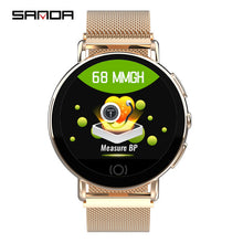 Load image into Gallery viewer, SANDA T7 Women Smart Spanish languages Wristwatch Male Business Russian Reminder Heart Rate Calorie Step Clock For IPhone Huawei