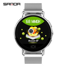 Load image into Gallery viewer, SANDA T7 Women Smart Spanish languages Wristwatch Male Business Russian Reminder Heart Rate Calorie Step Clock For IPhone Huawei