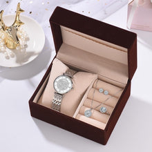 Load image into Gallery viewer, Luxury Rose Gold Watches Women Set Luxury Crystal Earrings Necklace Watches Set 2019 Ladies Quartz Watch Gifts For Women