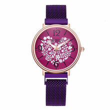 Load image into Gallery viewer, Women Magnet Buckle Love Heart Watch Luxury Ladies Stainless Steel Quartz Watch CCQ Brand Relogio Feminino