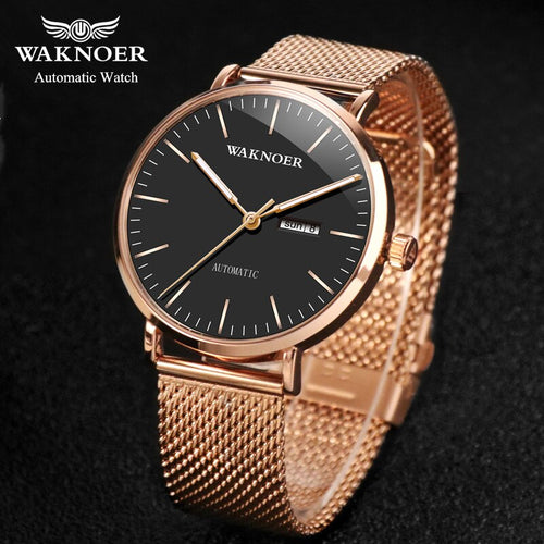 Women mechanical watches Simple Romantic Rose Gold Watch Women's Wrist Watch Ladies watch relogio feminino reloj mujer DROP D7