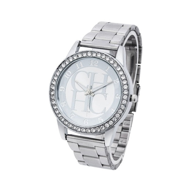 reloj mujer New Famous Brand Luxury Watch Women Fashion Crystal Dress Quartz Watches Women stainless steel Wristwatches Hot 2019