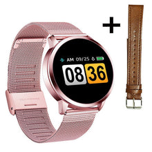 Load image into Gallery viewer, Q8 Plus Rose Smart Watch OLED Color Screen Smartwatch women Fashion Fitness Tracker Heart Rate monitor Wristband Step Counter