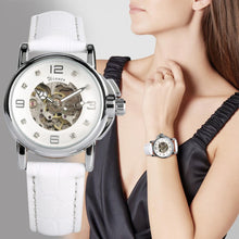 Load image into Gallery viewer, Women&#39;s Watch Automatic Mechanical Watch Ladies Clock Skeletons Wristwatch Hollow Out Automatic-self-winding