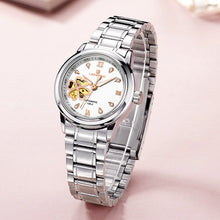 Load image into Gallery viewer, Luxury Brand Rhinestone Ladies Watch Fashion Skeleton Diamond Watches Women Automatic Mechanical Waterproof Wristwatch 2019 New