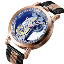 Load image into Gallery viewer, Skeleton Sapphire Crystal Women Mechanical Watch Luxury Brand Steel Women Automatic Mechanical Watch Women Diamond Watch Men