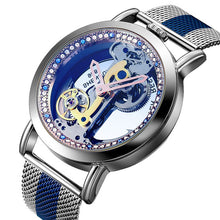 Load image into Gallery viewer, Skeleton Sapphire Crystal Women Mechanical Watch Luxury Brand Steel Women Automatic Mechanical Watch Women Diamond Watch Men