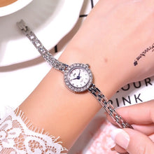 Load image into Gallery viewer, Silver Qualities Women Bracelet Watches Full Stainless Steel Fashion Luxury Crystal Watch Small Ladies Quartz Wristwatches Gifts
