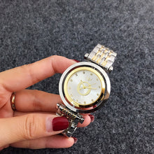 Load image into Gallery viewer, Luxury Reloj Mujer Hot Sale Newest Top Lady Silver Gold Full Steel  Quartz Watch Lady Holiday Gift Match Fit Original Pandoraes