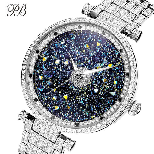 Princess Butterfly Women Starry Sky Watches Luxury Brand Rhinestone Crystal Wristwatch Waterproof Quartz Reloj Mujer