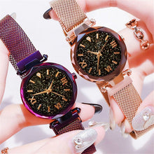 Load image into Gallery viewer, Luxury Women Watches Magnetic Starry Sky watches Ladies Watch Quartz Wristwatch Dress Female Clock relogio feminino reloj mujer
