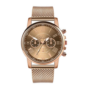 Quartz watch Women luxury geneva watch sport Stainless Steel Dial Silica gel Band Wrist Watch montre femme horloge dames zegarek