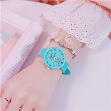 Load image into Gallery viewer, Sunny Children Great Watch Girls Cute Clocks Soft Junior High School Students Sport Wristwatch Small Fresh Watches Lady Clock