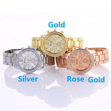 Load image into Gallery viewer, new geneva classic luxury rhinestone watch women watches fashion ladies women clock Reloj Mujer Relogio Feminino 2019