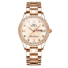 Load image into Gallery viewer, OLMECA Women Watches Luxury Elegant Rose Gold Dial Diamonds   Fashion Casual Quartz Dress Wristwatches Lady Gift