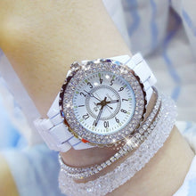 Load image into Gallery viewer, 2019 Luxury Crystal Wristwatches Women White Ceramic Ladies Watch Quartz Fashion Women Watches Ladies Wrist watches for Female