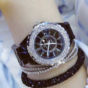 2019 Luxury Crystal Wristwatches Women White Ceramic Ladies Watch Quartz Fashion Women Watches Ladies Wrist watches for Female