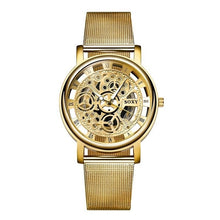 Load image into Gallery viewer, 2020 women watches Hollow Skeleton Wristwatch Mesh Belt ladies Quartz silver gold Watch zegarek damski relogio feminino