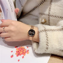 Load image into Gallery viewer, Green wathes women Luxury Dial Bracelet Quartz Clock Fashion Metal Silver Belt Fashion Creative Dress Watches For Ladies Gift